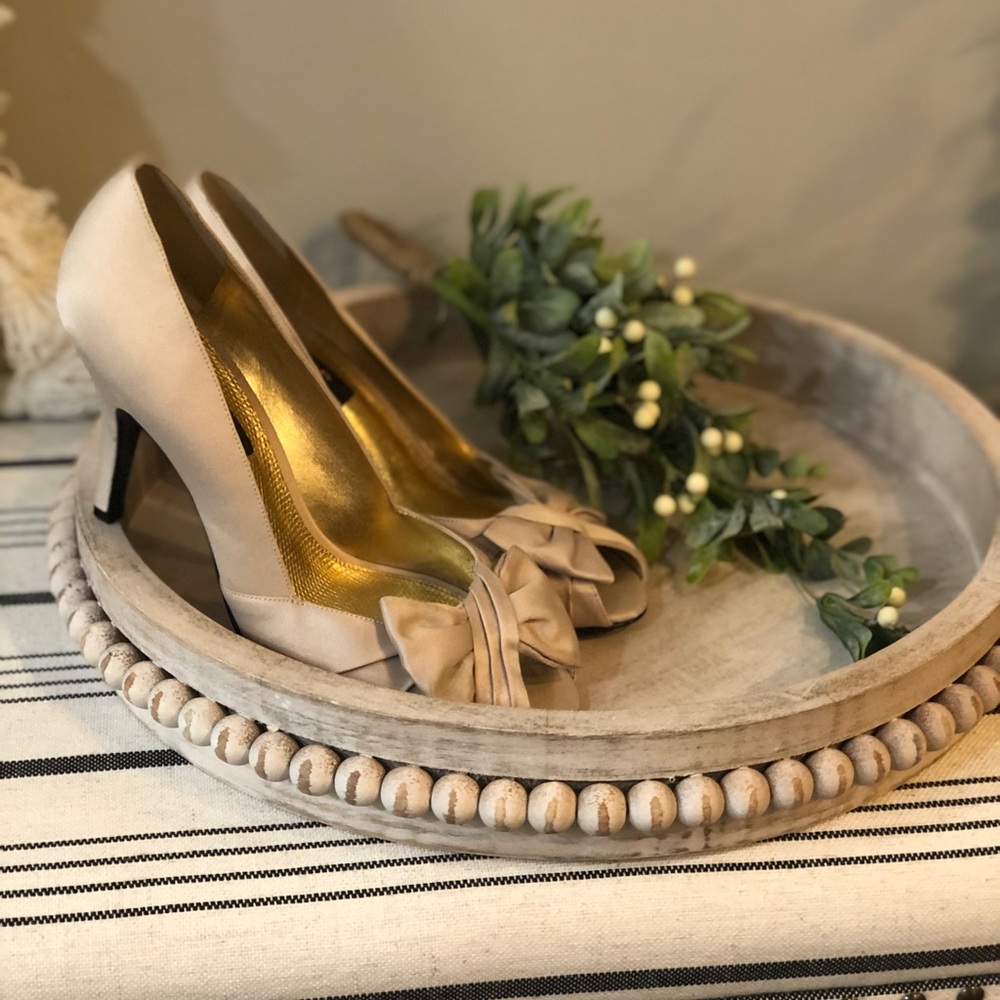 Nina satin heels! Excellent condition!